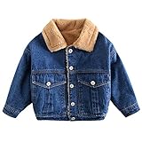 Bambin Garçons Vestes en Denim Polaire Blouson pour