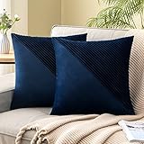 EMEMA Lot de 2 Housses de Coussins Tissu Polyester