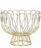 pt, PT2519GD Corbeille à fruits sur pied Wired Métal