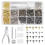Lixiluxia 180 Paires de Rivets pour Cuir À Frapper,