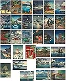 ZPPLD Lot de 30 Cartes Postales, Cartes Postales Anciennes,