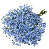 CENCERY 10 Pièces Fleurs Gypsophile Bleu Clair, Bouquet