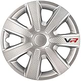 Jeu d'enjoliveurs VR 13-inch argent/look-carboné/logo