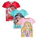 Disney Lot de 3 t-shirts à manches courtes pour fille