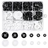 Ysimple 336 Pièces Boutons Ronds en Résine à 4 Trous,Boutons