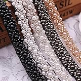 Yulakes Ruban en dentelle perlée de 1,8 m pour décoration