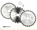 toolzone PA021 Lot de 3 lames de scie circulaire 184