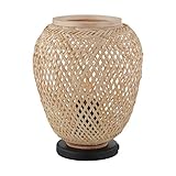 EGLO Lampe de table de chevet Dembleby, lampe osier