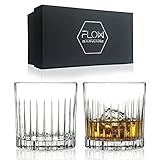 Ensemble de 2 verres à whisky en cristal déco, verrerie