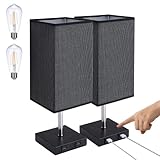 Glighone 2Pièces Lampe de Chevet Tactile Dimmable avec