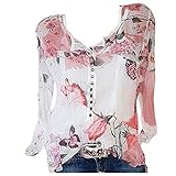 Chemisier Femme Manches Longues Tunique Button Up Shirt