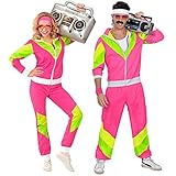 Widmann - Costume années 80 survêtement, veste et pantalon,