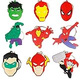 Porte-clés Héros Porte-clés Spiderman 9Pcs Silicone