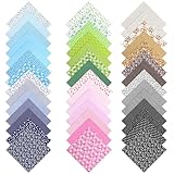 JJUNW Lot de 42 restes de tissu à coudre, 25 x 25 cm,