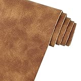 XHT Tissu en daim synthétique doux marron 30 x 135