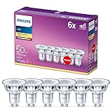 Philips ampoule LED Spot GU10 50W Blanc Chaud, Verre,