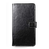 Dingshengk Noir Cuir Housse Coque Etui Portefeuille