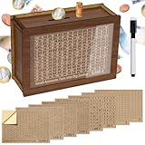 Alyvisun 5000€ Tirelire en Bois avec Marqueur et Autocollants,