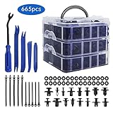 PHYLES Rivet Clips Plastique, 665 pcs Clips Voiture