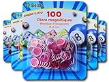 Bolibo - JETON Loto magnétique Rose - 100 PIONS MAGNÉTIQUES