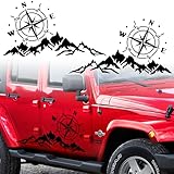 Montagne Boussole Autocollant pour Capot de Voiture,