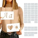 Kleemeiero 50PCS Pochoir Lettre Alphabets Numéro Pochoirs