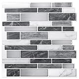 Art3d Lot de 10 pièces,Carrelage Autocollant Mural,Crédence