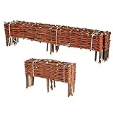 BooGardi Clôture en bois de saule pour bordure de plate-bande,