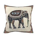 Vosarea Housse de coussin Motif éléphant Canapé Housse