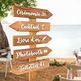 4 Feuilles Stickers Panneau Directionnel Mariage Autocollants