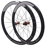 Roues De Vélo Route en Carbone 700C Jantes Double Couche