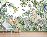 MWSSEGGE Papier Peint Intissé Animaux De La Jungle