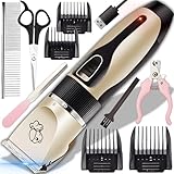 Retoo Tondeuse Pour Chiens et Chats, 4 Peignes Interchangeables,