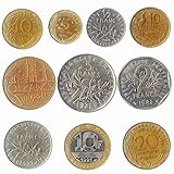 10 Vieilles pièces de Monnaie de la France. 10 pièces