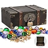 UMILKI Coffre au trésor 23,5 x 16 x 9,5 cm Boîte en