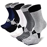 PUTUO Chaussettes avec Orteils Homme Chaussettes Doigts