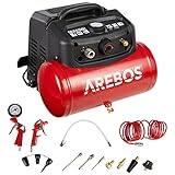 Arebos 6L Compresseur d'air 1200W | incl. 13 pieces