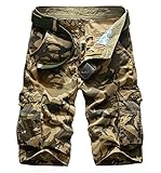 Elonglin Pantacourt Homme Militaire Cargo Shorts Hommes