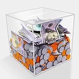 Prounion Tirelire Transparente, Grande Tirlire en Acrylique