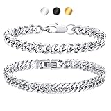 Gamtic 2Pcs Bracelet Homme Gourmette - Chaîne Bracelet