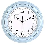 Topkey Horloge Murale silencieuse de Cuisine de 22,9
