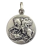 Médaille de Saint-Georges En Argent Massif 925