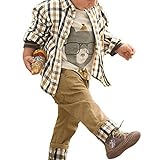 De feuilles Ensemble Garçon Bébé 3pc Combinaison Chemise