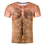 RAISEVERN Tee Shirt Homme Humour Ventre Poilu T Shirt