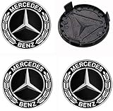 4 pièces Cache Moyeux Compatible with Mercedes Benz