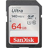 SanDisk 64 Go Ultra SDXC Carte, avec jusqu'à 140 Mo/s,
