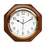 Horloge murale radio-pilotée - En chêne massif - Facile