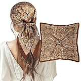 CHarmeFleur 1 Pcs Écharpe Satinée 27.5 Pouces Foulard