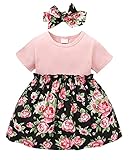 Amissz Robe bébé Fille bébé Fille Manches Courtes t-Shirt