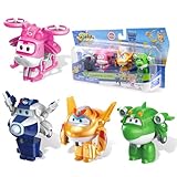 Super Wings 2'' Jouets de Transformation Pack de 4